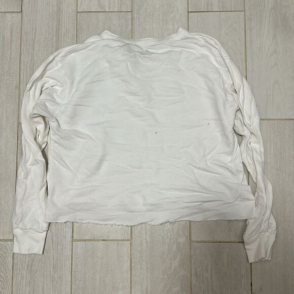 Brandy Melville white sweatshirt Henley OS - Picture 3 of 3